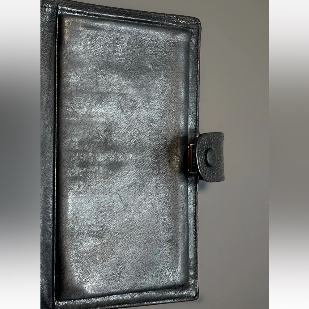 SOLD Vintage Chanel CC Black Caviar Leather Continental Long Wallet Clutch - Picture 13 of 16